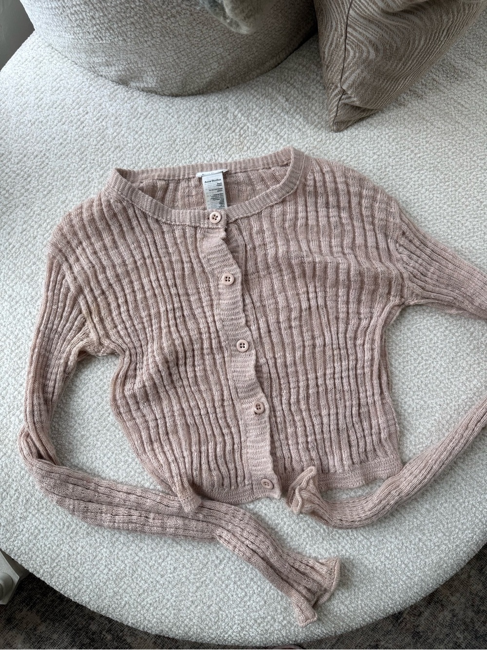 Acne Studios Cardigan in soft blush